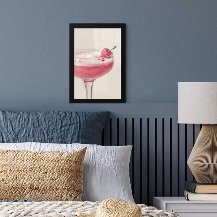 Poster met lijst - Cocktail - Framboos - Drank - Modern - Roze — 4