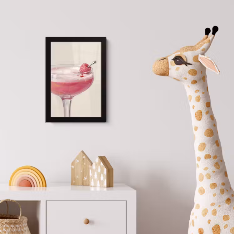 Poster met lijst - Cocktail - Framboos - Drank - Modern - Roze — 5