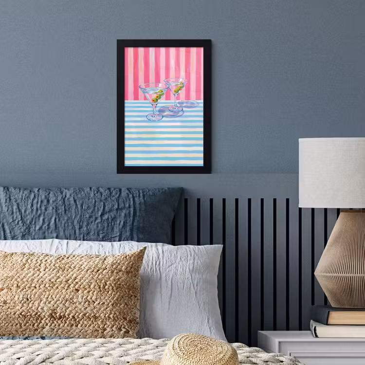 Poster met lijst - Cocktail - Olijven - Kunst - Modern - Roze — 4