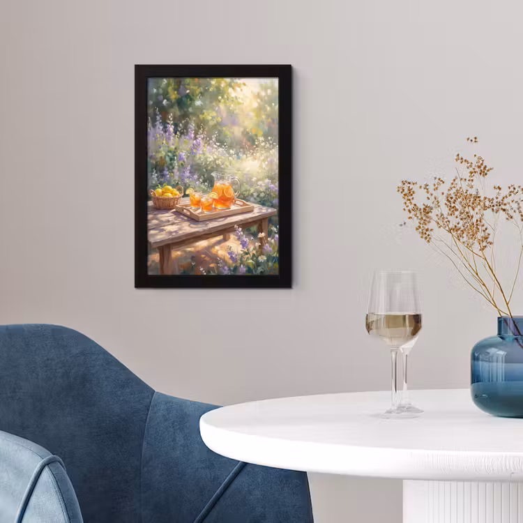 Poster met lijst - Drank - Citroen - Zomer - Tuin - Geel — 2