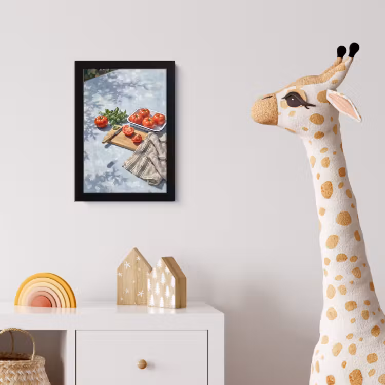 Poster met lijst - Eten - Keuken - Ingrediënten - Stillleven - Rood — 5