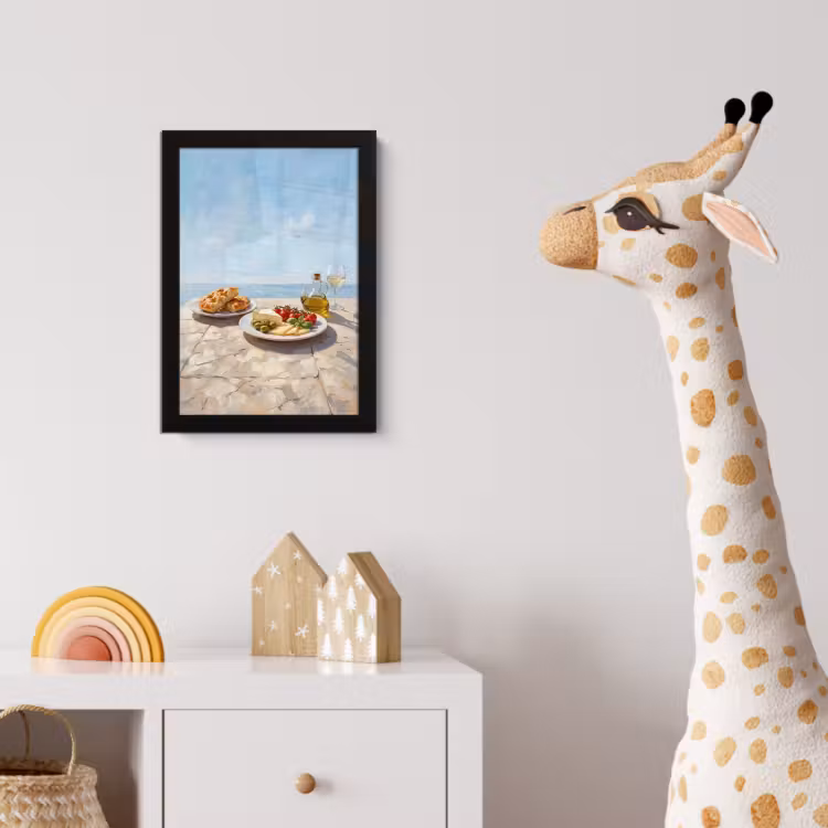 Poster met lijst - Eten - Middellandse Zee - Natuur - Geschilderd — 5