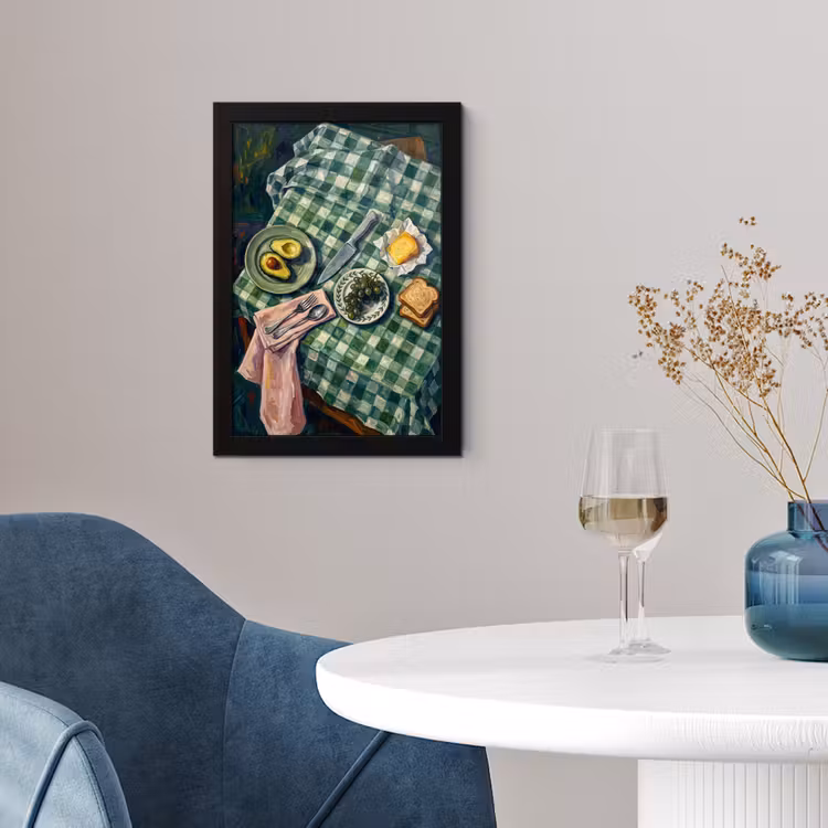 Poster met lijst - Eten - Ontbijt - Tafel - Modern - Groen — 2