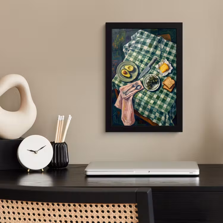 Poster met lijst - Eten - Ontbijt - Tafel - Modern - Groen — 3