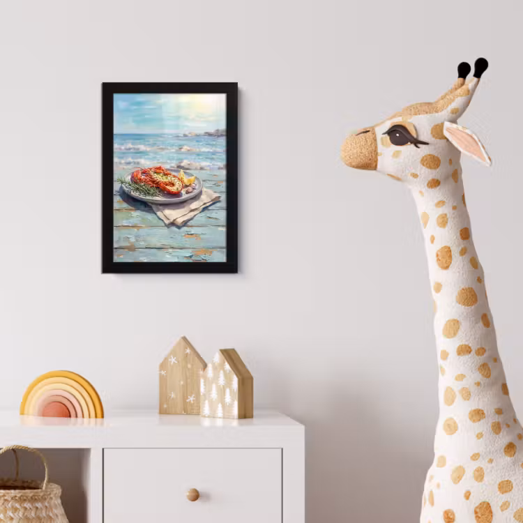 Poster met lijst - Eten - Zee - Kust - Modern - Blauw — 5