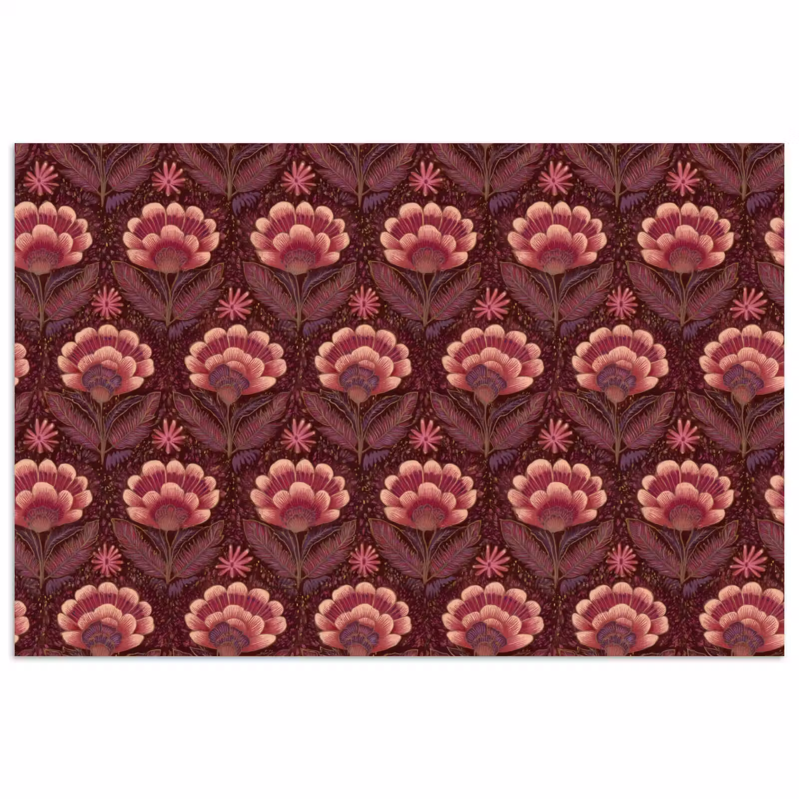 Poster - Bloemen - Waaier - Paars — 1