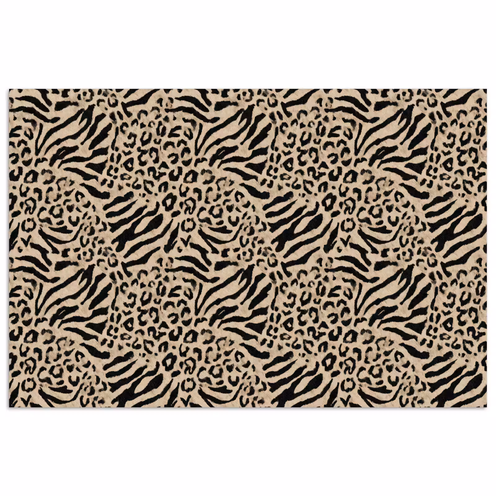 Poster - Giraf - Zebra - Motief - Bruin — 1