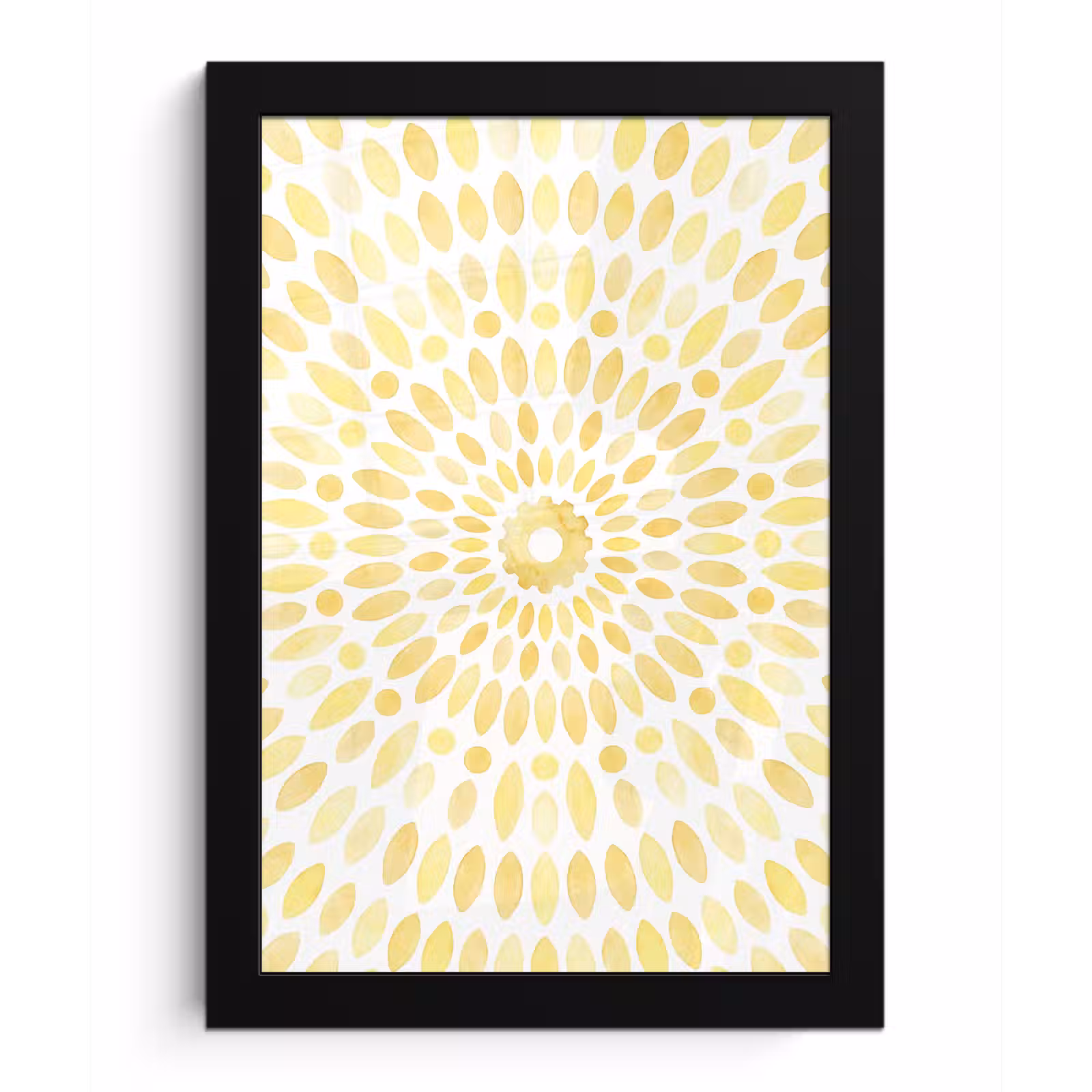 Poster met lijst - Abstract - Geometrisch - Stralend - Geel — 1