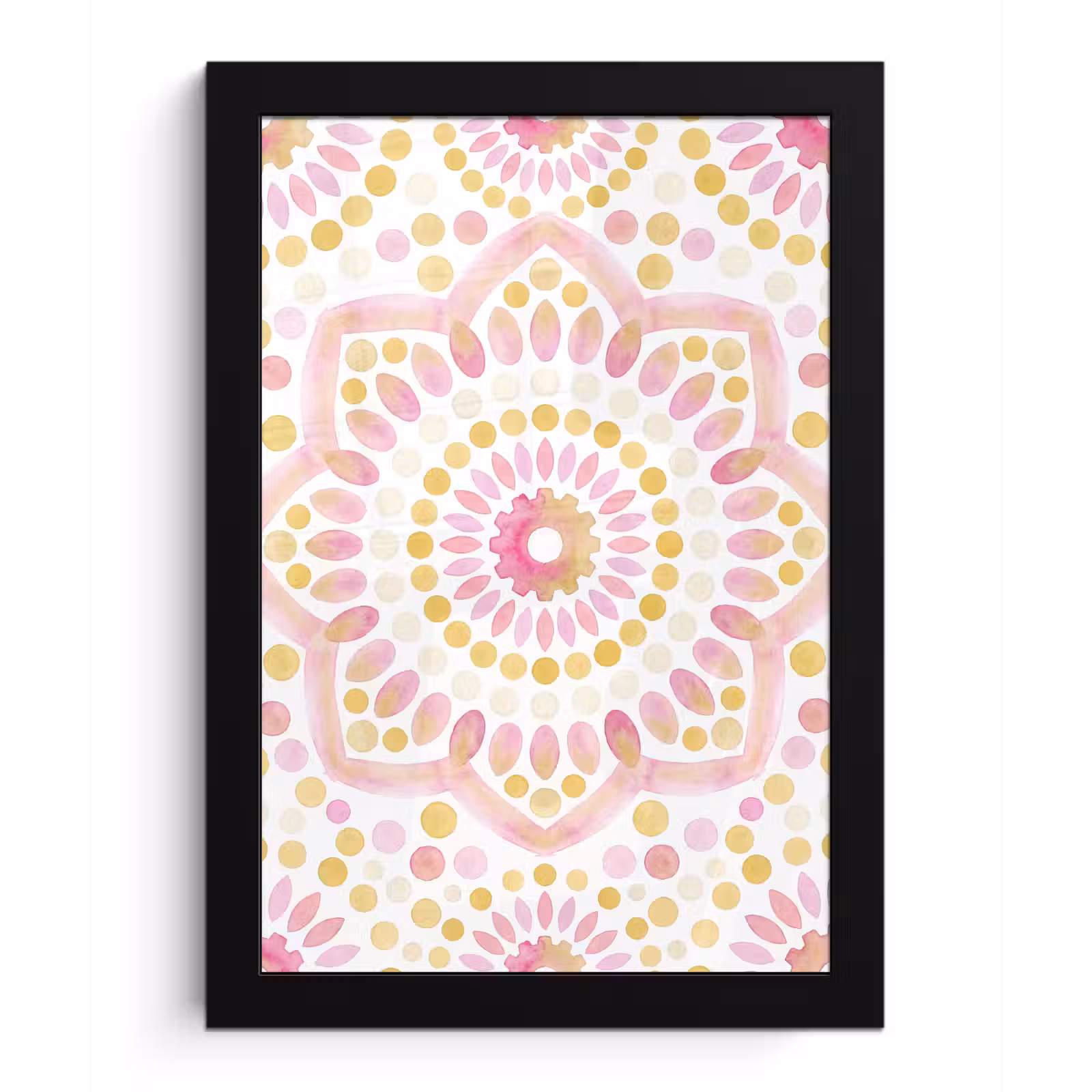 Poster met lijst - Abstract - Mandala - Kunst - Modern - Roze — 1