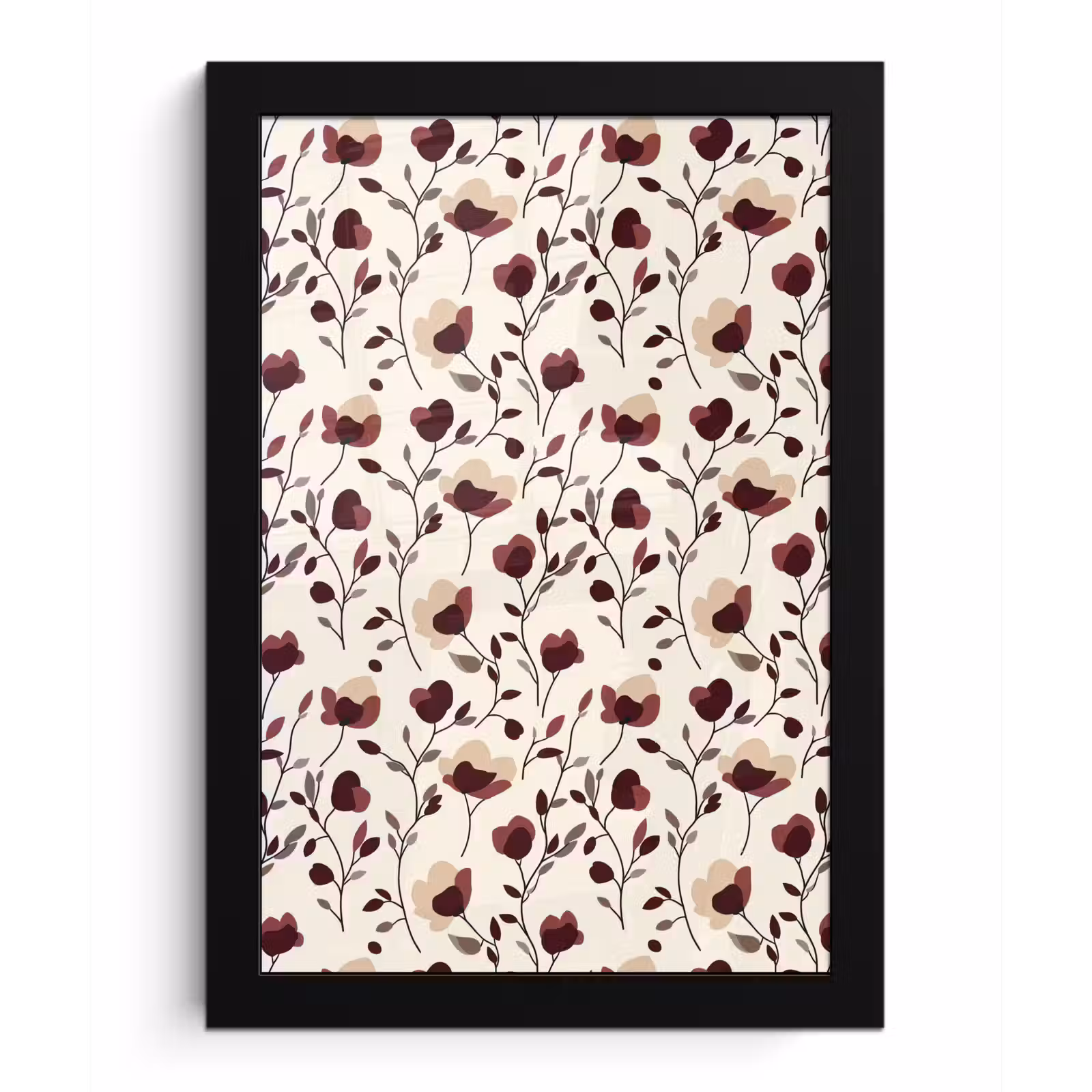 Poster met lijst - Bloemen - Botanisch - Bordeaux — 1