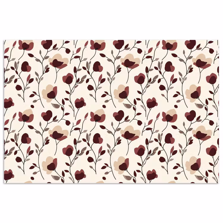 Poster - Bloemen - Botanisch - Bordeaux — 1