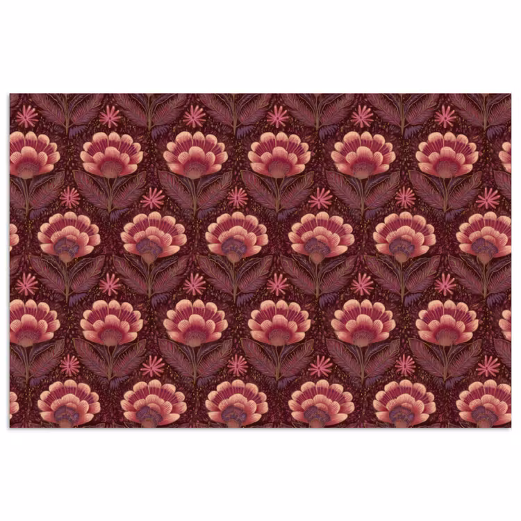 Poster - Bloemen - Waaier - Paars — 1