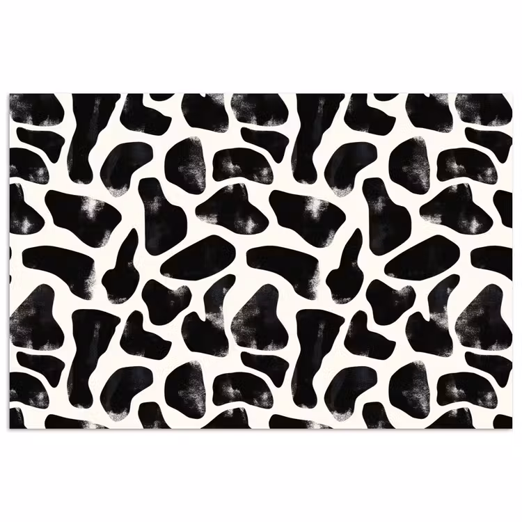 Poster - Dierenpatroon - Vlekken - Zwart - Wit — 1