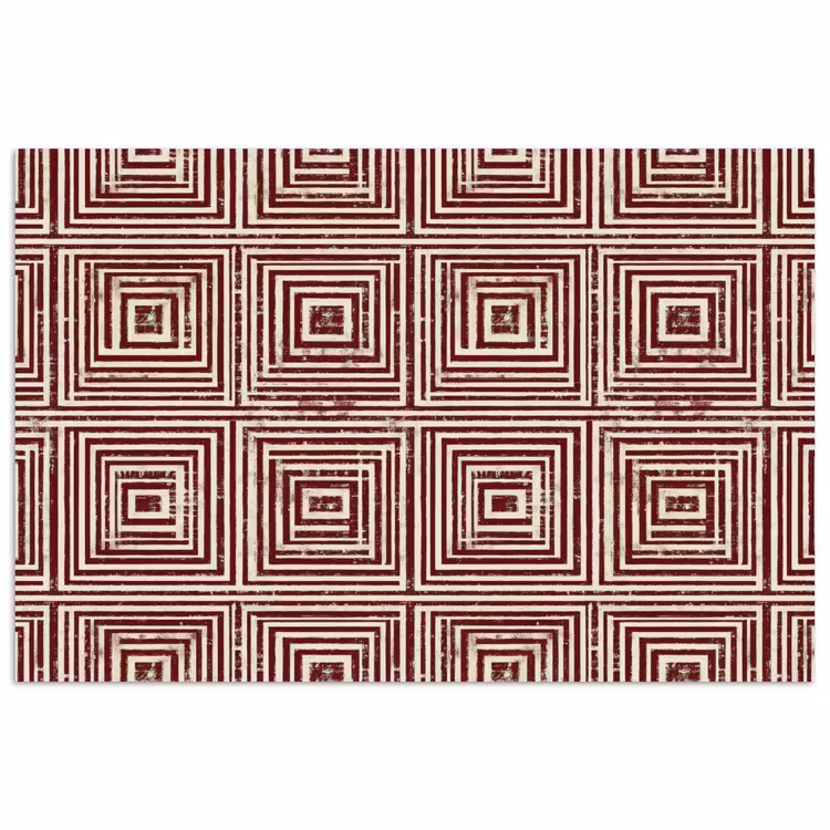 Poster - Geometrisch - Patroon - Rood — 1