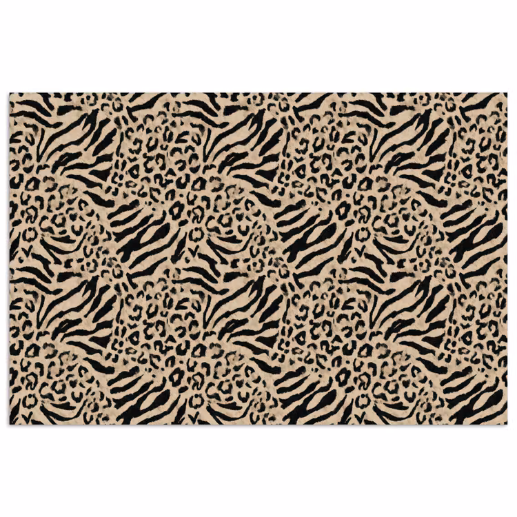 Poster - Giraf - Zebra - Motief - Bruin — 1