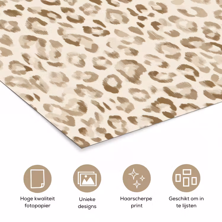 Poster - Luipaard - Klassiek - Beige — 5
