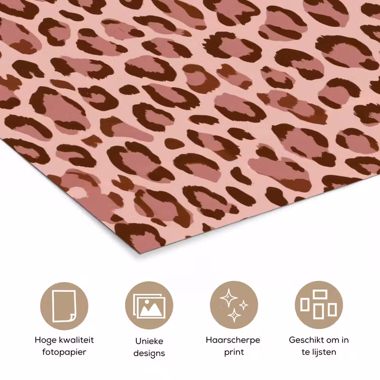 Poster - Luipaard - Patroon - Roze — 5