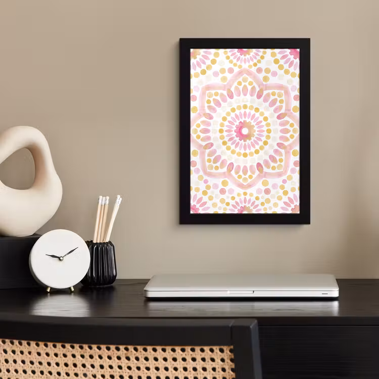 Poster met lijst - Abstract - Mandala - Kunst - Modern - Roze — 3