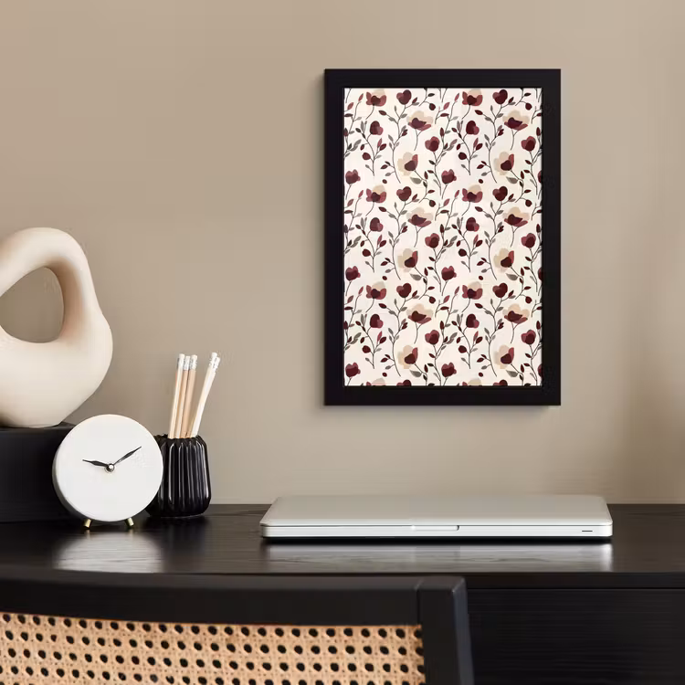 Poster met lijst - Bloemen - Botanisch - Bordeaux — 3