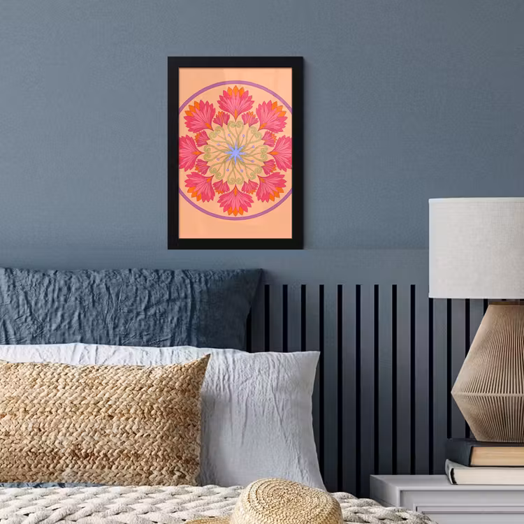 Poster met lijst - Bloemen - Patroon - Abstract - Roze - Decoratief — 4