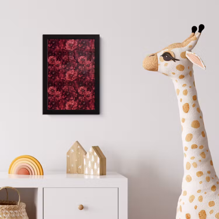 Poster met lijst - Dahlias - Bloemen - Rood — 5