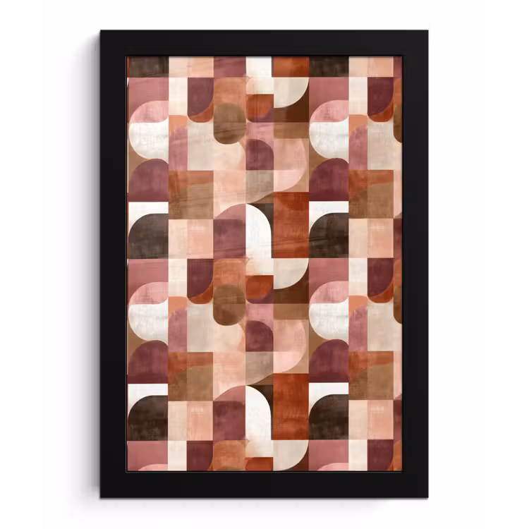 Poster met lijst - Geometrie - Modern - Retro — 1
