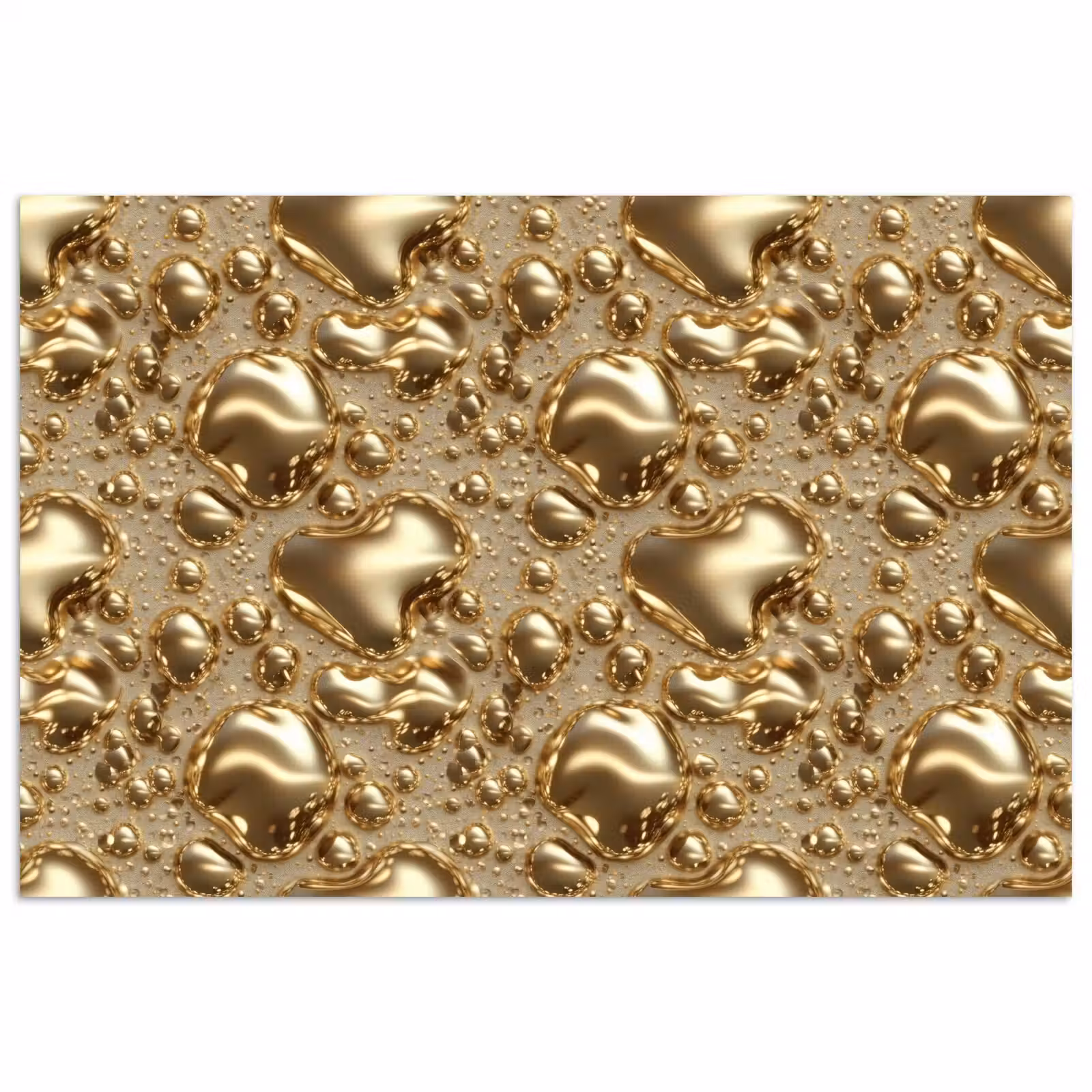 Poster - Druppels - Organisch - Goud — 1