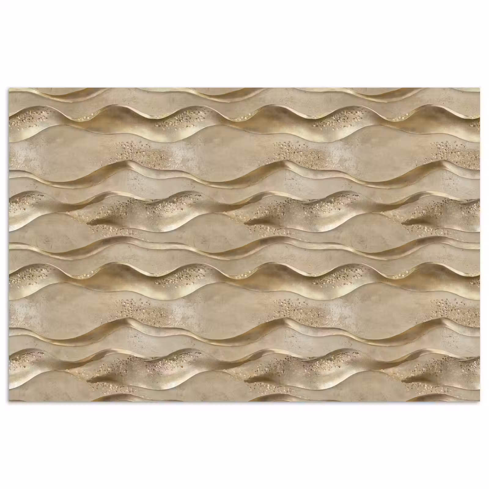 Poster - Golven - Patroon - Goud — 1