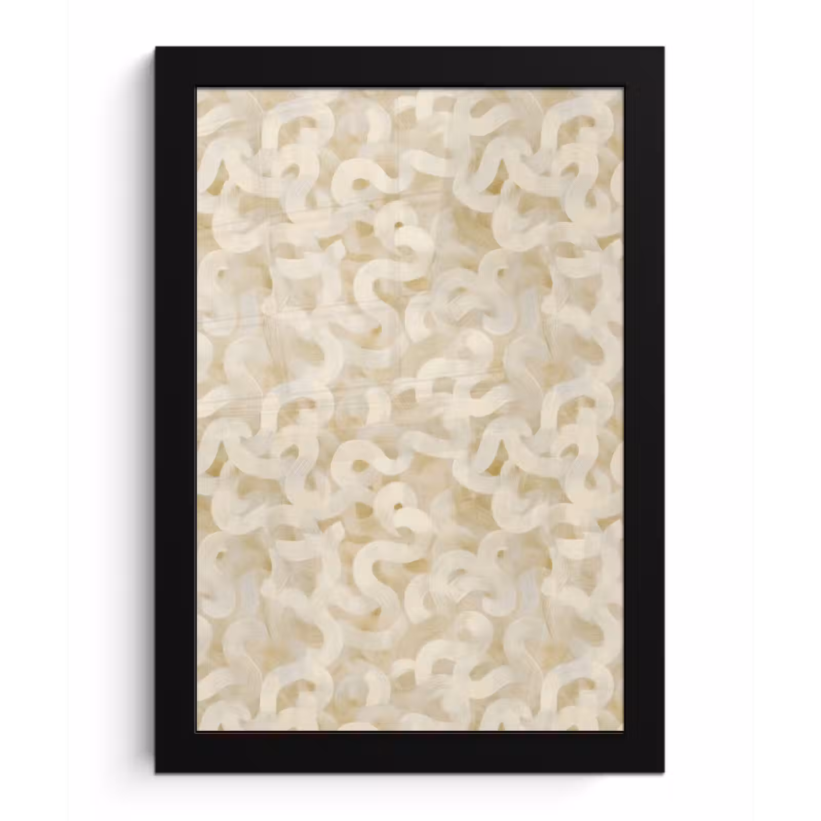 Poster met lijst - Abstract - Lijnen - Beige — 1