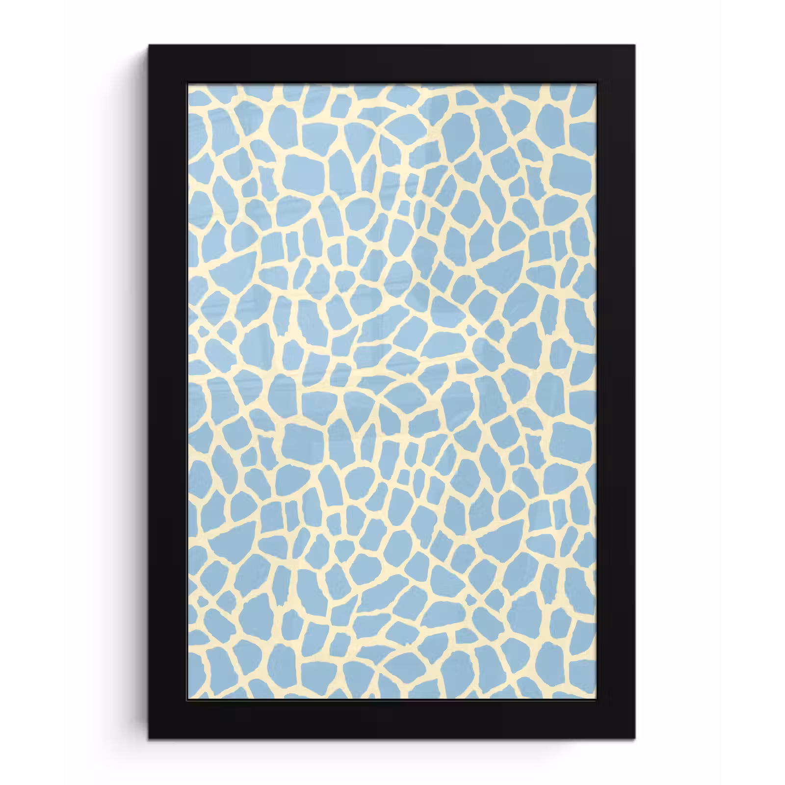 Poster met lijst - Giraf - Modern - Blauw — 1