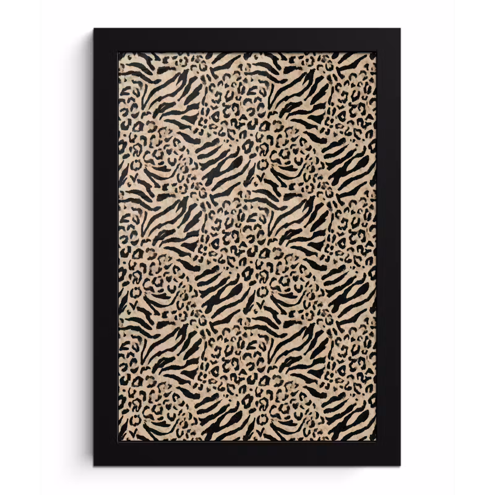 Poster met lijst - Giraf - Zebra - Motief - Bruin — 1