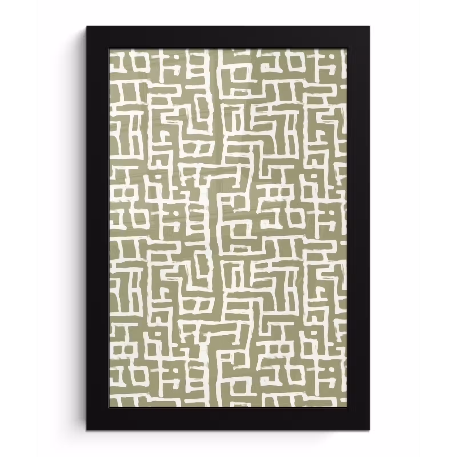 Poster met lijst - Grafisch - Patroon - Groen — 1