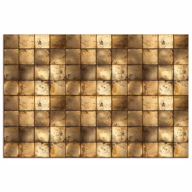 Poster - Geometrisch - Tegels - Goud — 1
