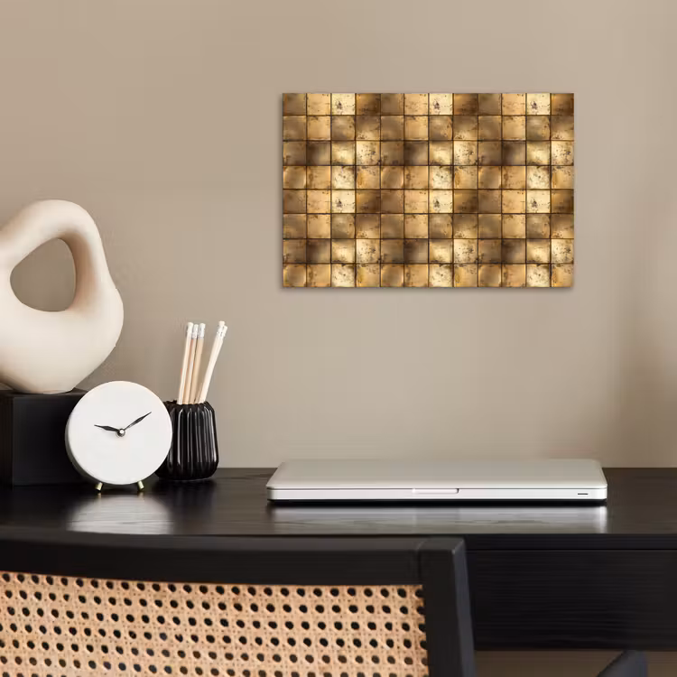 Poster - Geometrisch - Tegels - Goud — 2