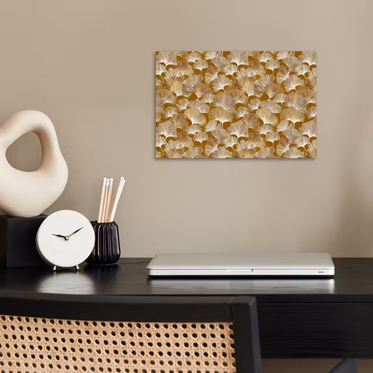Poster - Ginkgo - Bladeren - Goud — 2