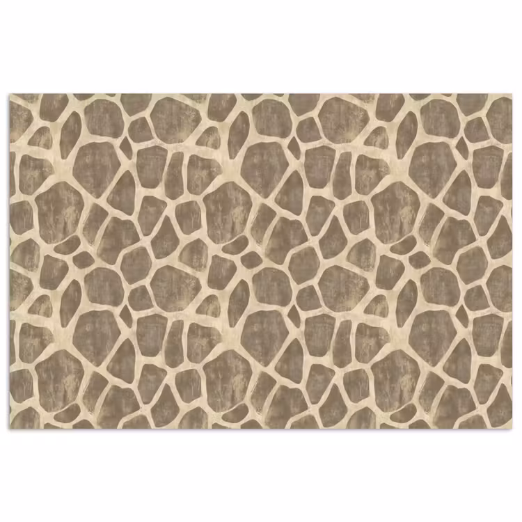 Poster - Giraf - Patroon - Beige - Bruin — 1
