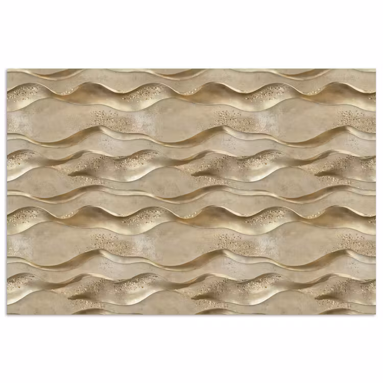 Poster - Golven - Patroon - Goud — 1
