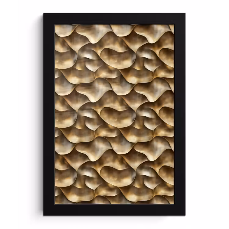 Poster met lijst - Abstract - Antiek - Goud — 1