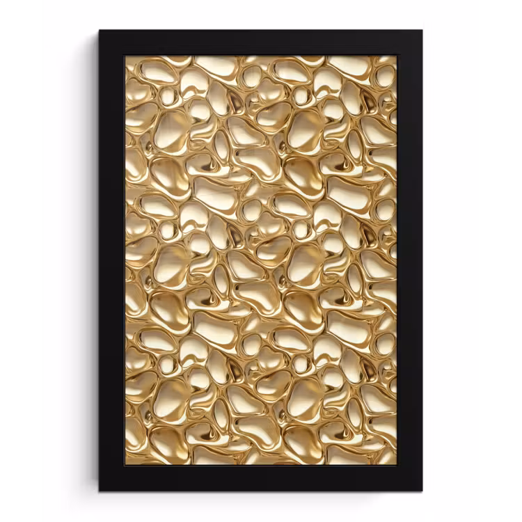 Poster met lijst - Abstract - Modern - Goud — 1