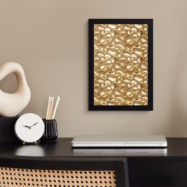 Poster met lijst - Abstract - Modern - Goud — 3