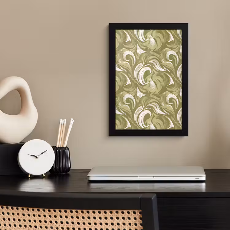 Poster met lijst - Abstract - Textuur - Groen — 3