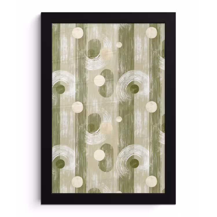 Poster met lijst - Artistiek - Modern - Groen — 1