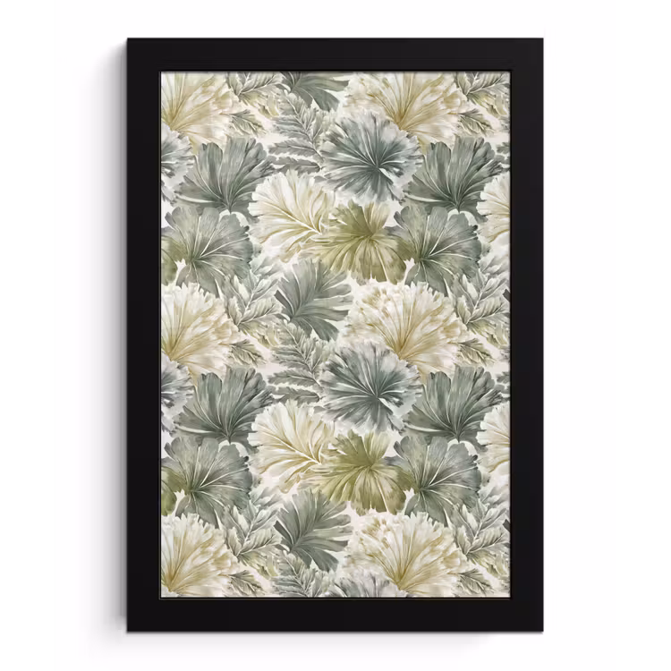 Poster met lijst - Bladeren - Botanisch - Groen — 1