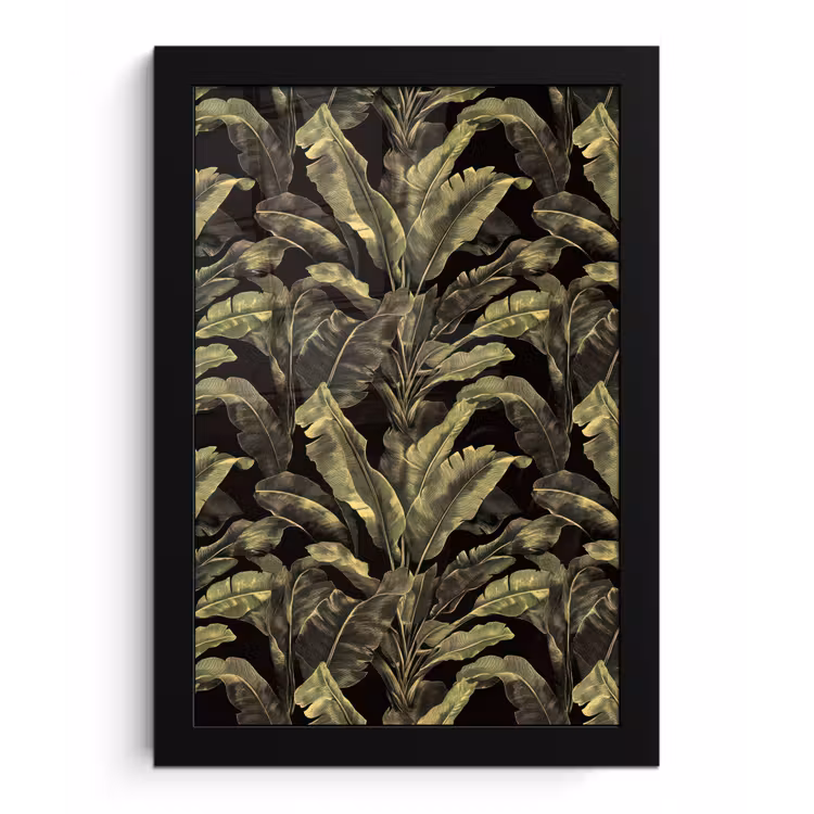 Poster met lijst - Botanisch - Bladeren - Groen — 1