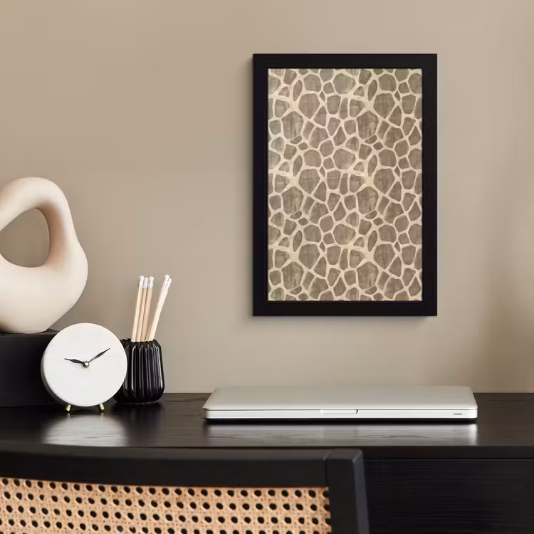 Poster met lijst - Giraf - Patroon - Beige - Bruin — 3