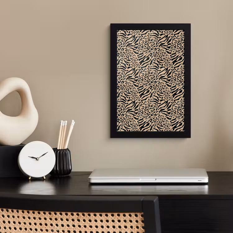 Poster met lijst - Giraf - Zebra - Motief - Bruin — 3