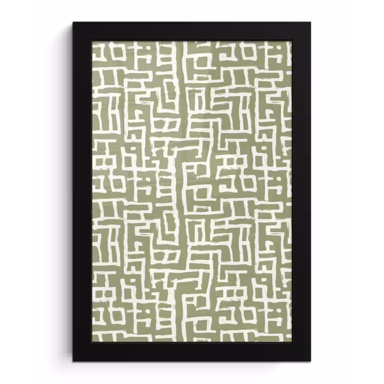 Poster met lijst - Grafisch - Patroon - Groen — 1