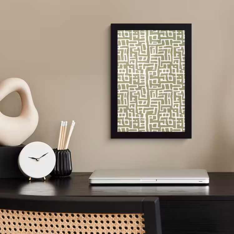Poster met lijst - Grafisch - Patroon - Groen — 3