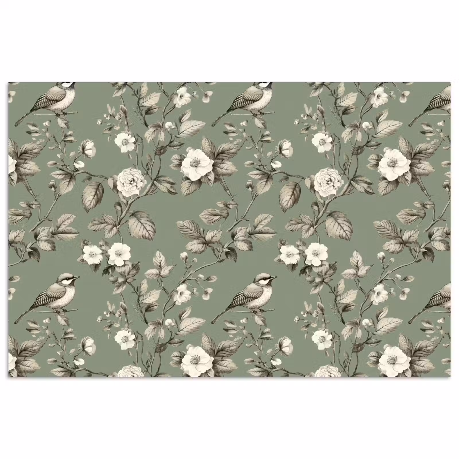 Poster - Botanisch - Vogels - Groen — 1