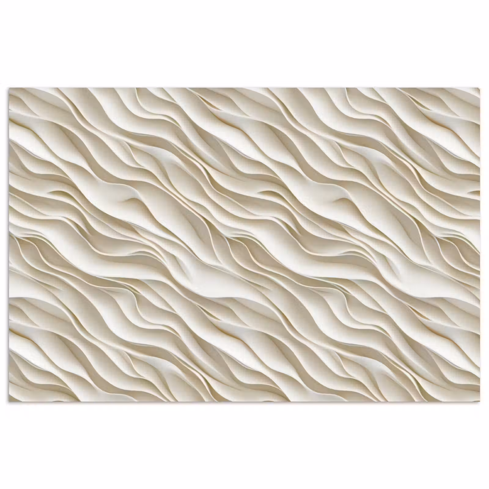 Poster - Golven - Wit - Minimalistisch — 1